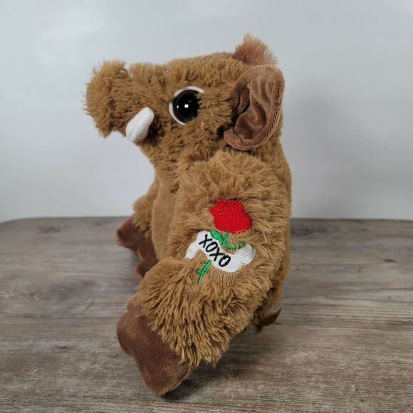 Dan Dee Warthog Plush Rose Tattoo XOXO Collectors Choice Boar Valentines Day - Picture 5 of 9